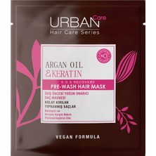 URBAN Care Argan Yağı&Keratin Kolay Kırılan Saçlar Besleyici Duş Öncesi Saç Bakım Maskesi-Vegan-50ML