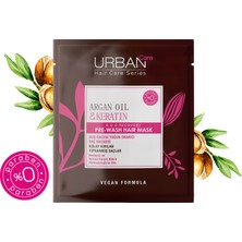 URBAN Care Argan Yağı&Keratin Kolay Kırılan Saçlar Besleyici Duş Öncesi Saç Bakım Maskesi-Vegan-50ML