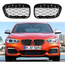 S-Dizayn Bmw 1 Serisi F20/F21 Ön Panjur Böbrek Parlak Siyah Çerçeveli Krom Diamond Model 2015-2019