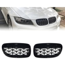 S-Dizayn Bmw 3 Serisi E90/E91 Ön Panjur Böbrek Parlak Siyah Piano Black Diamond Model 2009-2012