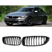 S-Dizayn Bmw 4 Serisi F32/F33/F36 Ön Panjur Böbrek Parlak Siyah Piano Black Düz Model 2012-2017