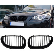 S-Dizayn Bmw 5 Serisi E60/E61 Ön Panjur Böbrek Parlak Siyah Piano Black Düz Model 2003-2009