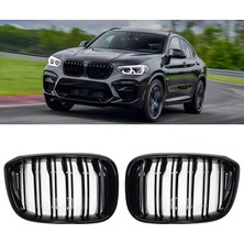 S-Dizayn Bmw X4 G02 Ön Panjur Böbrek Parlak Siyah Piano Black M X4 Model 2018 Üzeri A+ Kalite