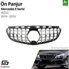 S-Dizayn Mercedes E-Class W212 Ön Panjur  Parlak Siyah Çerçeveli Krom Gtr Model 2014-2016