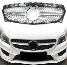 S-Dizayn Mercedes CLA180 W117 Ön Panjur  Parlak Siyah Çerçeveli Krom Diamond Model 2014-2019