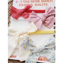 Minky Flowers 4 Adet Bebek Bandana Seti