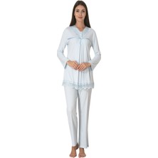 Effortt Mavi Hamile Lohusa Pijama Takımı