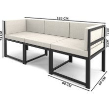 Wood House Petek 3'lü Koltuk Takımı (MUTFAK,BAHÇE,BALKON,OTURMA ODASI)