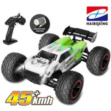 HAIBOXING RC 1/16 Destroyer 45+ KM/H Sürat Uzaktan Kumandalı RC Model Araba RTR Elektrikli 4WD Brushless Fırçasız Truggy Truck (Yeşil)