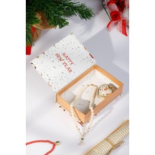 Hayveys Beyaz Noel Yılbaşı Yeni Yıl Dekorlu Kutu Takı Aksesuar Organizer