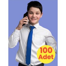 Mood Agenda Unisex 5 - 10 Yaş Çocuk Lastikli Kravat 100 Adet
