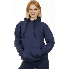 Hescaa  Kapşonlu Indigo Sweatshirt