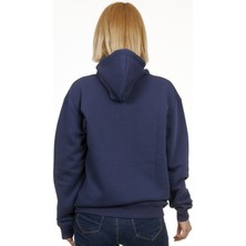 Hescaa  Kapşonlu Indigo Sweatshirt