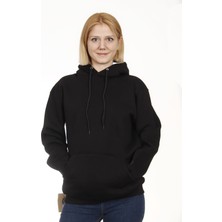 Hescaa  Kapşonlu Siyah Sweatshirt