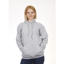 Hescaa  Kapşonlu Gri Sweatshirt