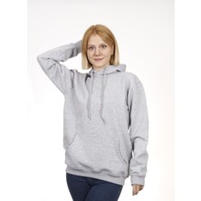 Hescaa  Kapşonlu Gri Sweatshirt