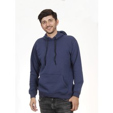 Hescaa  Kapşonlu Indigo Sweatshirt