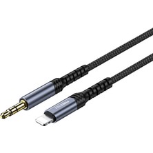 iPhone Aux Kablo Recci RDS-A26 Lightning To 3.5mm Aux Audio Ses Kablo 1.2 Metre