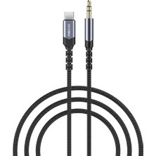 Type-C Aux Kablo Recci RDS-A27 Type-C To 3.5mm Aux Audio Ses Kablo 1.2 Metre