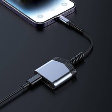 Recci RDS-A17 Lightning 2in1 Şarj ve Audio Ses Adaptörü