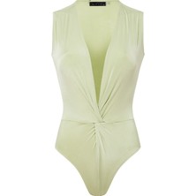Rivus Çıtçıtlı Kolsuz Ikonik Body - Çağla Yeşili