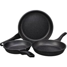 Eva Cook Ultra 3 Lü Döküm Granit Tava Seti 20-24-28cm