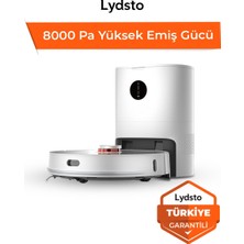 Lydsto S1 Max Uv ve Ozon Sterilizasyonlu - 8000 Pa - Yapay Zeka Akıllı Robot Süpürge