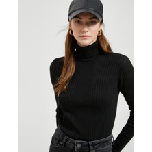 Koton Ribanalı Triko Kazak Balıkçı Yaka