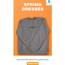 Wolddi.Das Erkek Platin Gri Sweatshirt