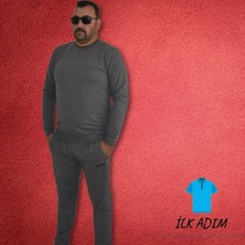 Wolddi.Das Erkek Açık Gri Sweatshirt