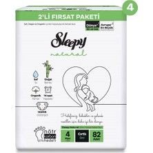 Sleepy Natural 2'li Mega Fırsat Paketi Bebek Bezi 4 Numara Maxi 328 Adet
