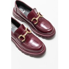 Elle Bordo Kadın Loafer