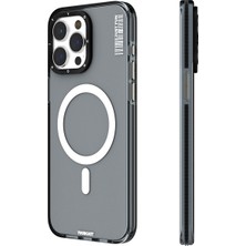 YoungKit iPhone 15 Pro Uyumlu Kılıf Magsafe Şarj Özellikli Youngkit Crystal Color Serisi Kapak Siyah