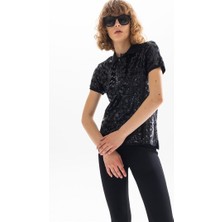 Rivus Polo Yaka Pullu T-Shirt - Siyah