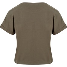 Rivus Bisiklet Yaka Basic T-Shirt - Haki