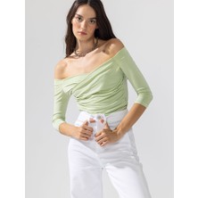 Rivus Kayık Yaka Body - Çağla Yeşili