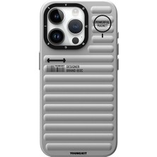 YoungKit iPhone 14 Pro Uyumlu Kılıf Mat Renkli Tasarım Youngkit Original Serisi Kapak Gümüş
