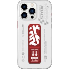 Skinarma iPhone 15 Pro Max Uyumlu Kılıf Skinarma Standlı Şeffaf Tasarımlı Apex Kapak Kırmızı