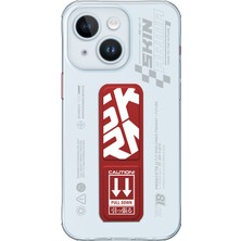 Skinarma iPhone 15 Uyumlu Kılıf Skinarma Standlı Şeffaf Tasarımlı Apex Kapak Kırmızı