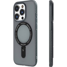 YoungKit iPhone 15 Pro Uyumlu Kılıf Magsafe Şarj Özellikli Youngkit Rock Serisi Kapak Siyah