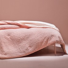 Puffy Mellove Sherpa Çift Kişilik Yorgan - Blush