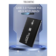 Techtic 2.5 Inç USB 2.0 Sata Harici HDD Harddisk Kutusu SSD Alüminyum Metal Disk