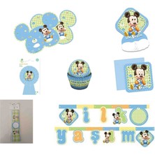 Balonevi Disney Baby Mıckey Mouse Ilk Yaşım Temalı Set