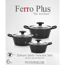 Ferro Plus Elmas Serisi 6 Parça Mini Tencere Seti