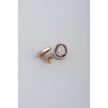 So CHIC Cameo Italiano Çiçek Buketi 18 Ayar Rose Altın Kaplama Gümüş Küpe