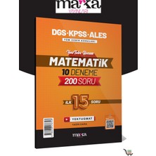 Marka Yayınları 2025 DGS KPSS ALES Matematik 10 Deneme İlk 15 Soru