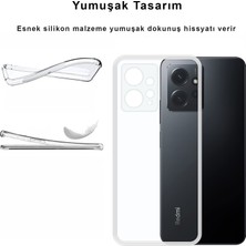 CepStok Xiaomi Redmi Note 12 4g Kılıf Şeffaf Kamera Korumalı Tıpalı Yumuşak Silikon