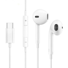 Bluerain Apple İphone 15 - 15 Pro - 15 Pro Max - 15 Plus Uyumlu Yeni Nesil Usb-C Mikrofonlu Type-C Kablolu Kulaklık