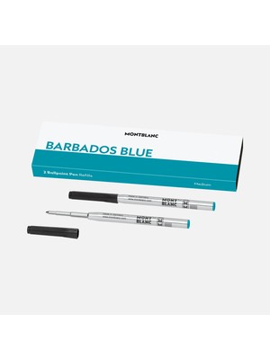 Montblanc 2 Ballpoint Pen Refill Medium Barbados Blue 128219