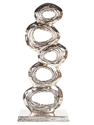 Herdekora Metal Dekoratif Sanatsal Obje Gümüş 22X12X52 Cm.